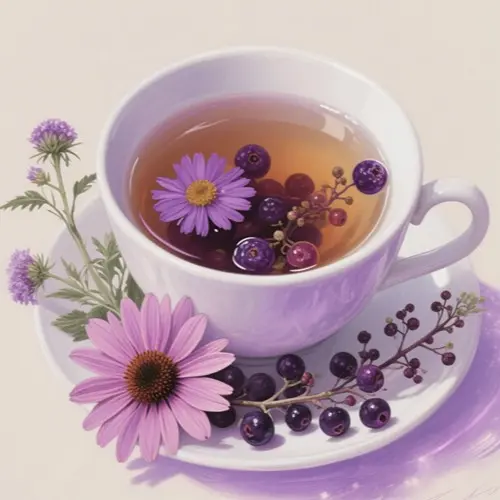 紫錐菊接骨木莓茶